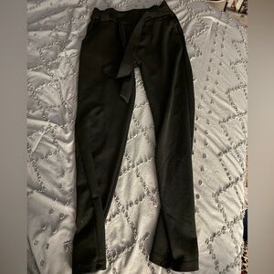 Stylish Black Tie-Waist Pants